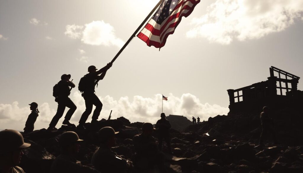 Iwo Jima flag-raising ceremony Iwo Jima flag-raising ceremony