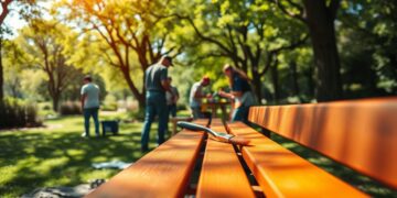 Park Bench Painting